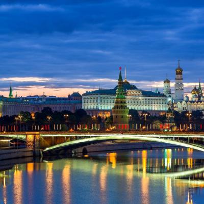 Moscow River Bridge City Dawn Pictures 1920x1080